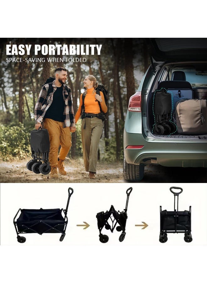 ميشيدا مؤسسة قابلة للانكماش بعبارات | عربة قابلة للانكماش مع مقبض مرن خفيفة الوزن ومحمولة، مثالية للتسوق بالبقالة، والرياضات، والبستنة، والخيم - Image 3